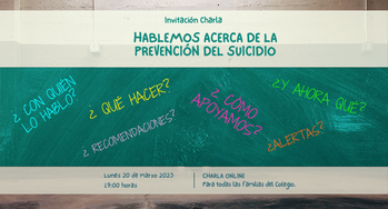 Charla "Hablemos acerca de la prevención del suicidio"