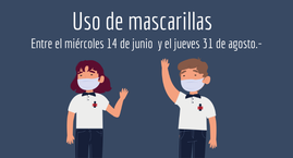 Uso de mascarillas y refuerzos de otras medidas de cuidado