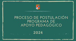 Programa de apoyo pedagógico del año escolar 2024