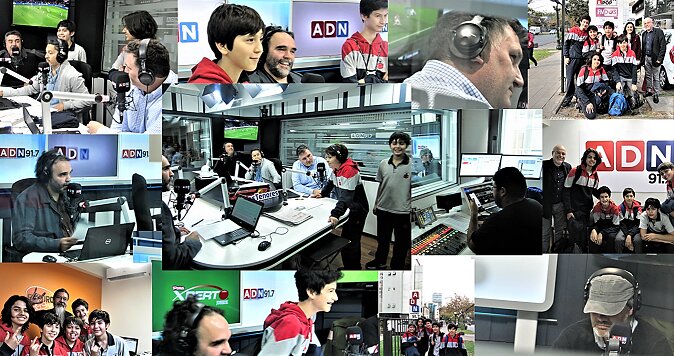 Estudiantes del Taller Enciende tu Radio conversan con el Rector del Colegio, Sr. Danilo Frías S.