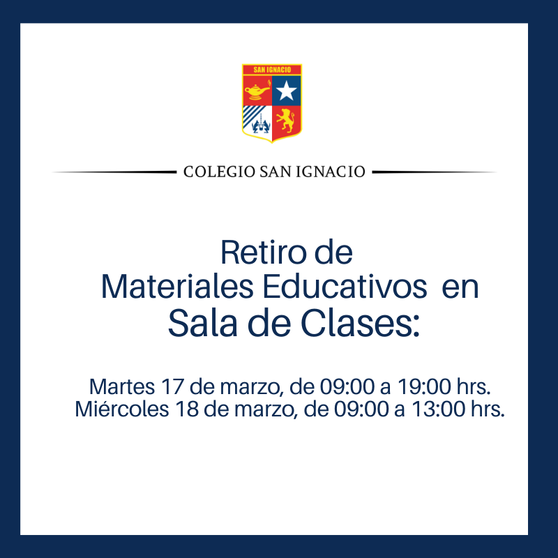 Horario para el Retiro de Materiales Educativos