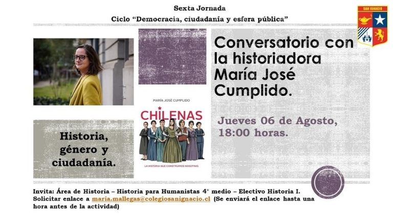 Conversatorio con  María José Cumplido, Historiadora.